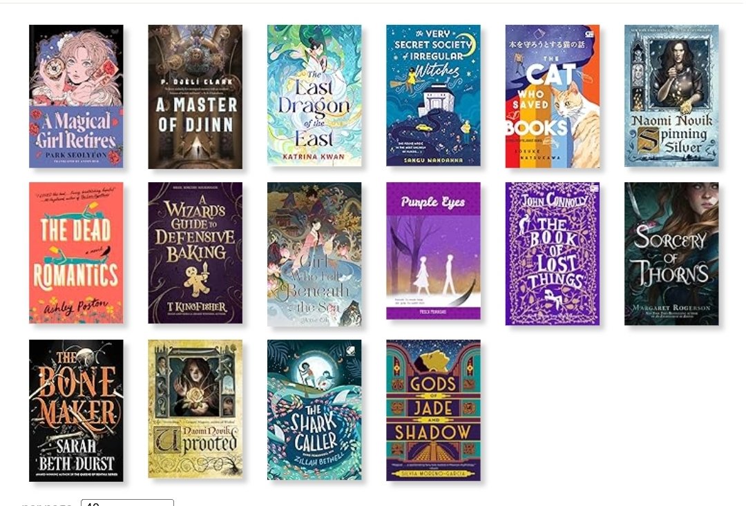 rendpuspita's tweet image. Standalone fantasy/fantasy rom yg gue rekomen:
- The Bone Maker
- Spinning Silver
- Sorcery of Thorns
- Gods of Jade &amp;amp; Shadow
- The Shark Caller
- The Book of Lost Things
- Uprooted
- Purple Eyes
- A Wizard Guide to Defensive Baking
- Magical Girl Retires
- A Master of Djinn