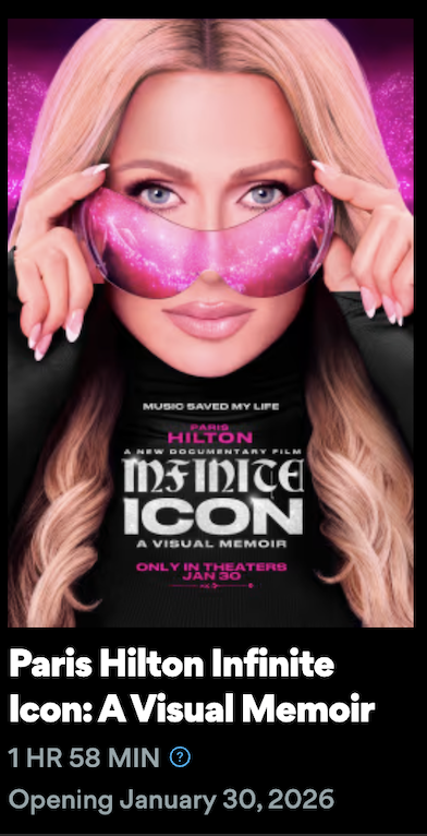 PlotThicc's tweet image. Paris Hilton&apos;s visual memoir will be released in theaters on January 30 and we will be seated--

#infiniteicon