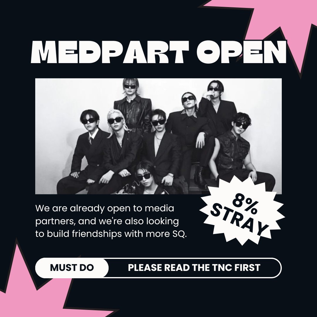 8thStray's tweet image. ᅠ
𝟪% 𝖲𝗍𝗋𝖺𝗒 𝗂𝗌 𝖼𝖺𝗅𝗅𝗂𝗇𝗀.… ☎️ Our 𝗺𝗲𝗱𝗶𝗮 𝗽𝗮𝗿𝘁𝗻𝗲𝗿 slots are now 𝗼𝗽𝗲𝗻! Please read the terms and conditions at s.id/Mediapartners before sending your proposal. We’re also looking for more SQ/OA accounts to collaborate and connect with us! ★
ᅠ