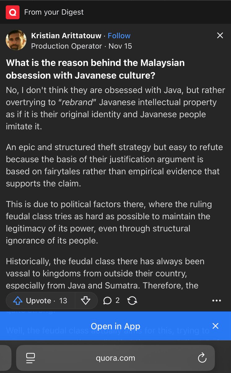 Sounds like a bitter Indon trying to sound smart.