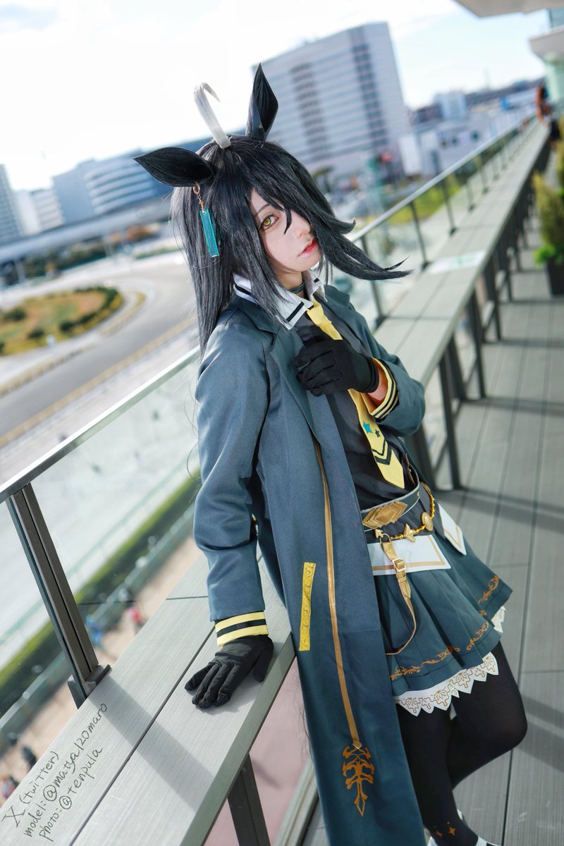 コスプレ/cosplay
ウマ娘  マンハッタンカフェ

今日のサーコスの速報のお写真をいただいたので早速あげちゃうぞ！🙌
念願の競馬場ロケーションで色々なお写真撮ってもらえて楽しかった…！🥹✨

📸:<a href="/tenpula/">PKてんぷらうまいγ</a> 
#サーコス船橋