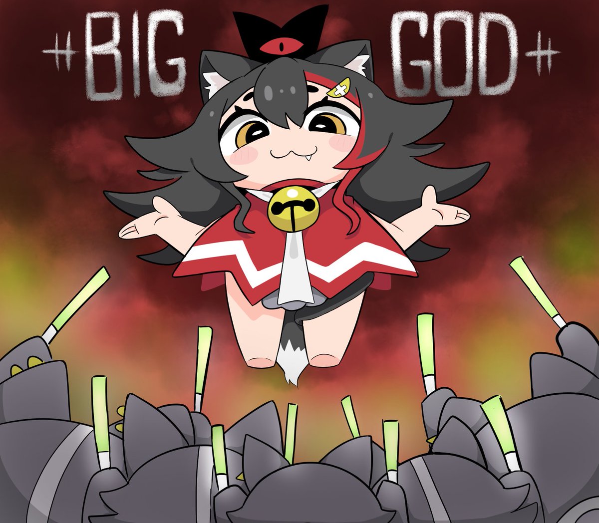 mokkunmk5's tweet image. 大きな神の会
#みおーん絵 #ミオかわいい