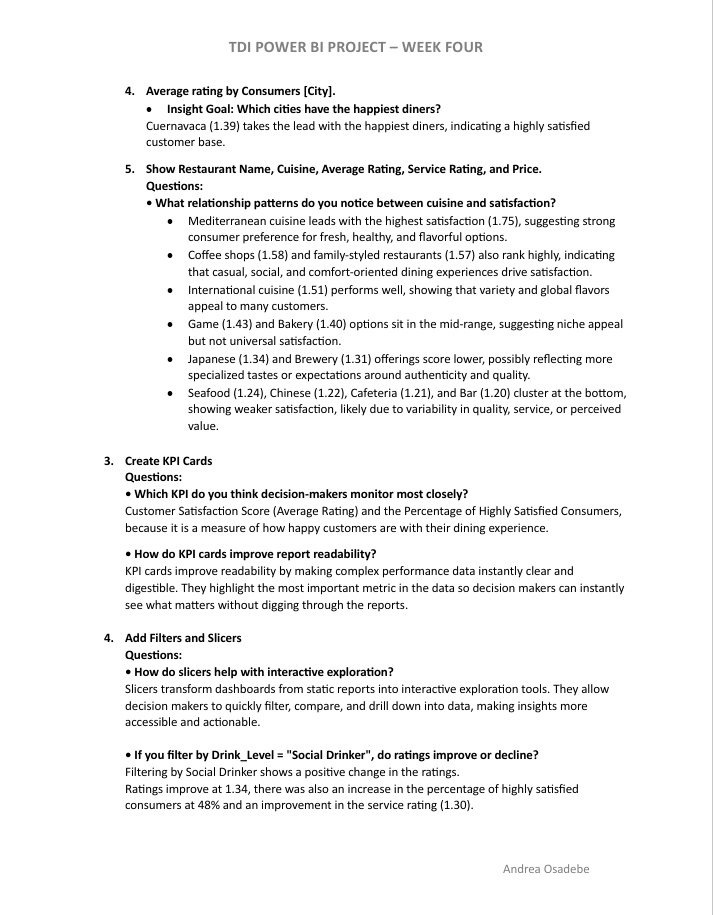 ms_candrea's tweet image. This week, the focus was on crafting a compelling data story through an interactive dashboard, highlighting key metrics and visualizations that drive actionable insights into customer satisfaction across a chain of restaurants.
@PowerBI 
#TDI #PowerBI #DataTransformation