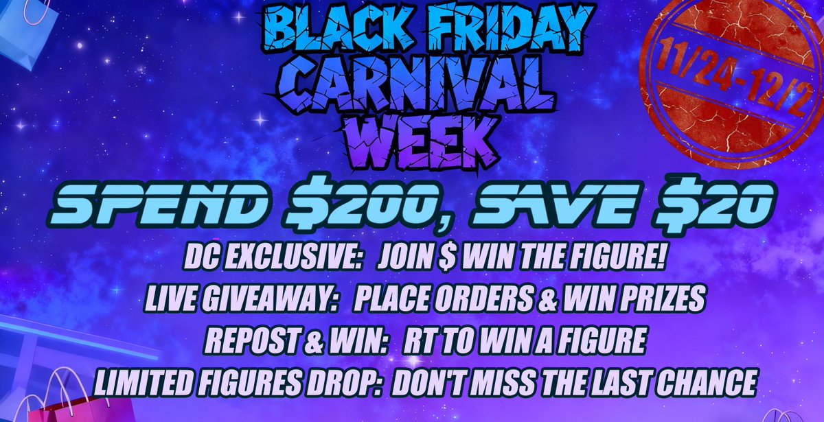 MocKing888's tweet photo. 🎉 Black Friday Carnival Week (11/24-12/2) 🎉

1. ✨ Social Giveaway
RT this tweet & Follow @mocking888 to win a Coral Figure!

2. 🛍️ Store-Wide Offer
Get $20 OFF for every $200 spent!
Limited edition items excluded.

3. 🎮 Join Our Discord & Win
Become a member of our Discord server for a chance to win a MECHANICAL VAPOREON FIGURE! 
👉https://t.co/PaXjdusINo

4. 🎁 Order = Automatic Giveaway Entry
Place any order during the event to enter!
Giveaway 1: Nov 28, 9PM EST
• 3× ZA DLC (For orders over $50)
• 5× Special Frames (All orders eligible)
Giveaway 2: Dec 2, 9PM EST
• 1× Serena Figure (For orders over $100)
• 1× Coral Figure (For orders over $100)
• 1× FULL REFUND (All orders eligible)
All giveaways will be livestreamed on Twitch.

5. 🚨 Limited Edition Figure Drops
• Nov 24, 8:30PM EST: YUIO Furry MIKU & TETO figure
• Nov 25, 8:30PM EST: UNO Miku figure
• Nov 26, 8:30PM EST: Furry Miku figure
⚡ Extremely limited: Only 6 units each!

👉 Shop now: https://t.co/WaRUToX9ei
#BlackFridayCarnival #Sale #Giveaway #FigureDrop