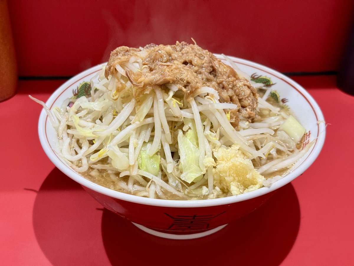 _m_u_r_a_k_i_'s tweet image. 回復食。久しぶりの千葉二郎美味しかった。けどただの小ラーメンなのに終盤キツくてインフル期間に明確に胃が縮んどる…