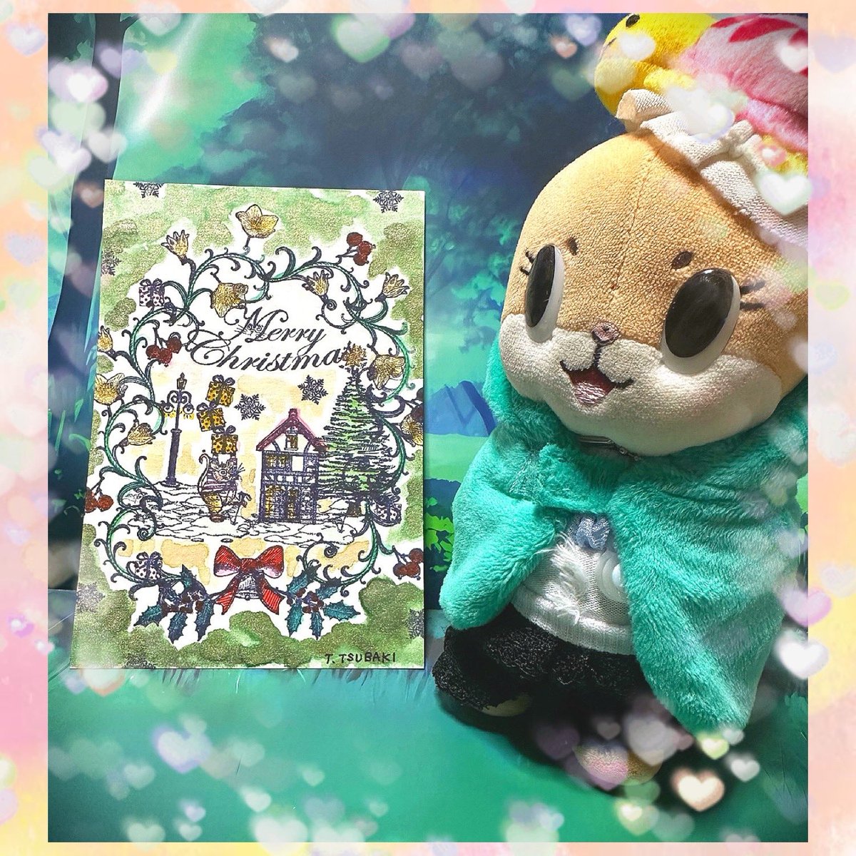 #ちぃたん☆ #ちぃぐるみ
#ありさあんどあかめがね さんの #デコレーションスタンプ ワークショップに参加して来ました♪
スタンプは <a href="/Alisa_Akamegane/">ありさ&あかめがね　R 7•7•7に路面店オープン♪</a> さんのしか持っていません‼︎A&amp;Aさんに出会ってからスタンプを買い求め始めました。
今回は #Xmas カード作りに使えるテクニック習得ですっ❣️