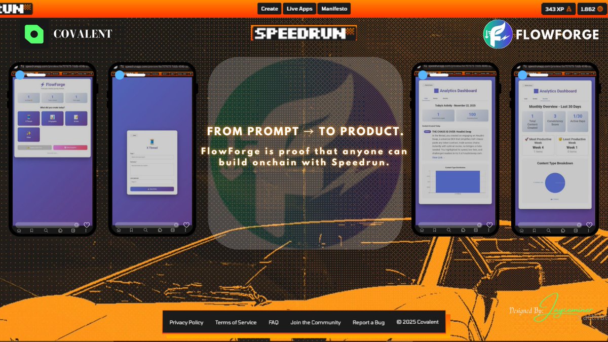 jceminer's tweet image. FlowForge is my proof.
Speedrun didn’t just help me build an app…
It helped me create something that improves my daily life.
Imagine what you could build.