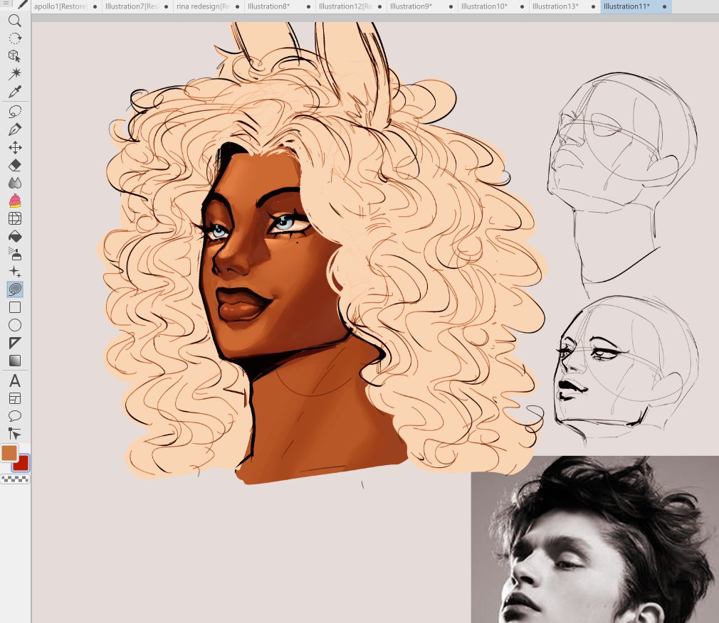 ggumidanshi's tweet image. #oc face angle of misery and sadness