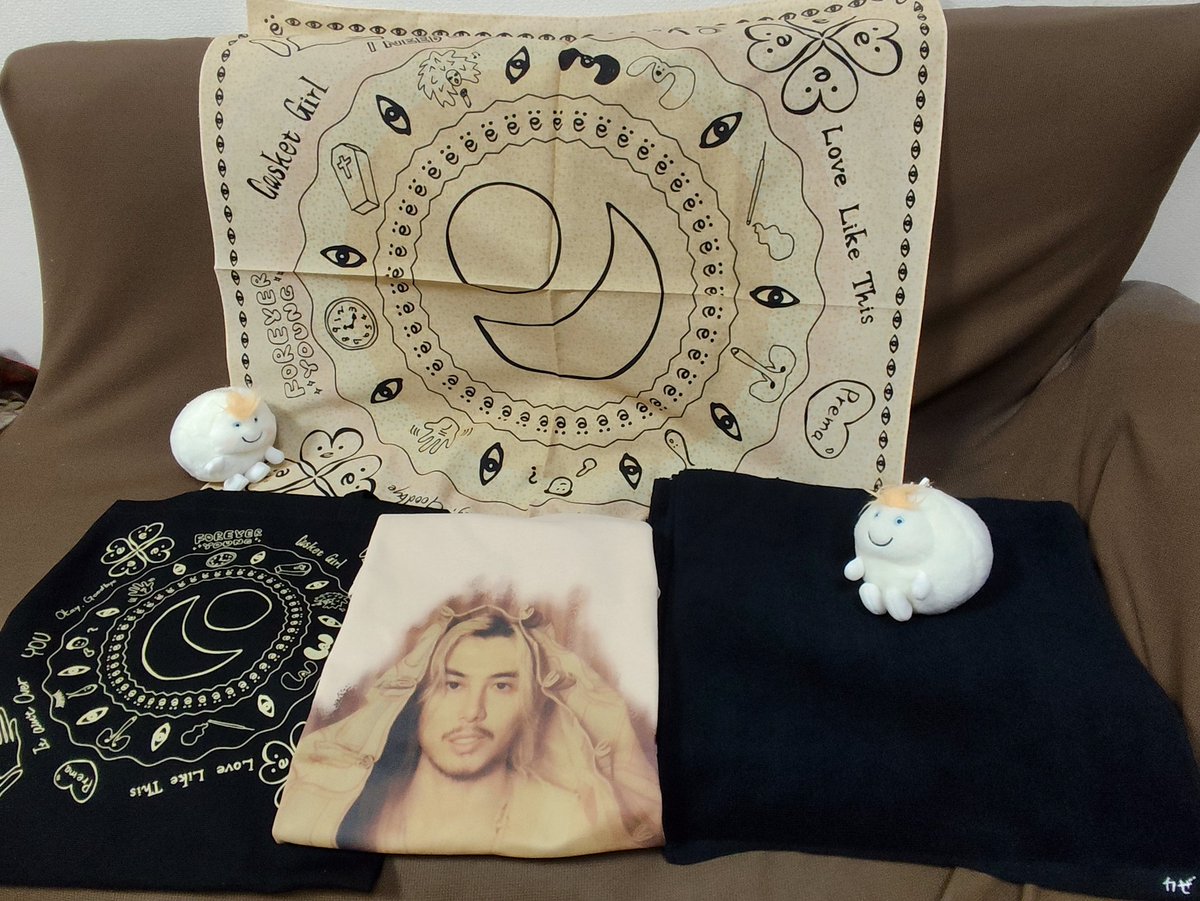 待ち焦がれた風さんグッズ届きました🍃 タオル想像以上に大きいですね