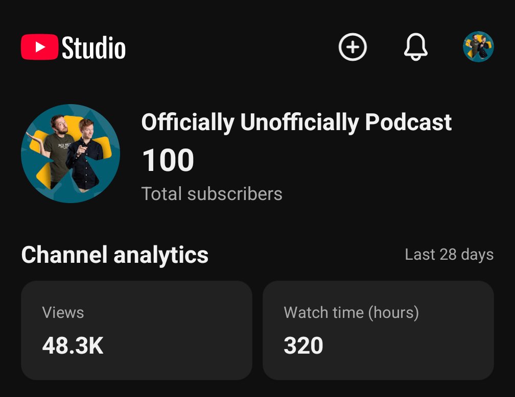 SubParButInHD's tweet image. We&apos;ve hit 100 subscribers on our new podcast!

Thanks so much to everyone who&apos;s been enjoying the videos and checking out the silly clips 🥳