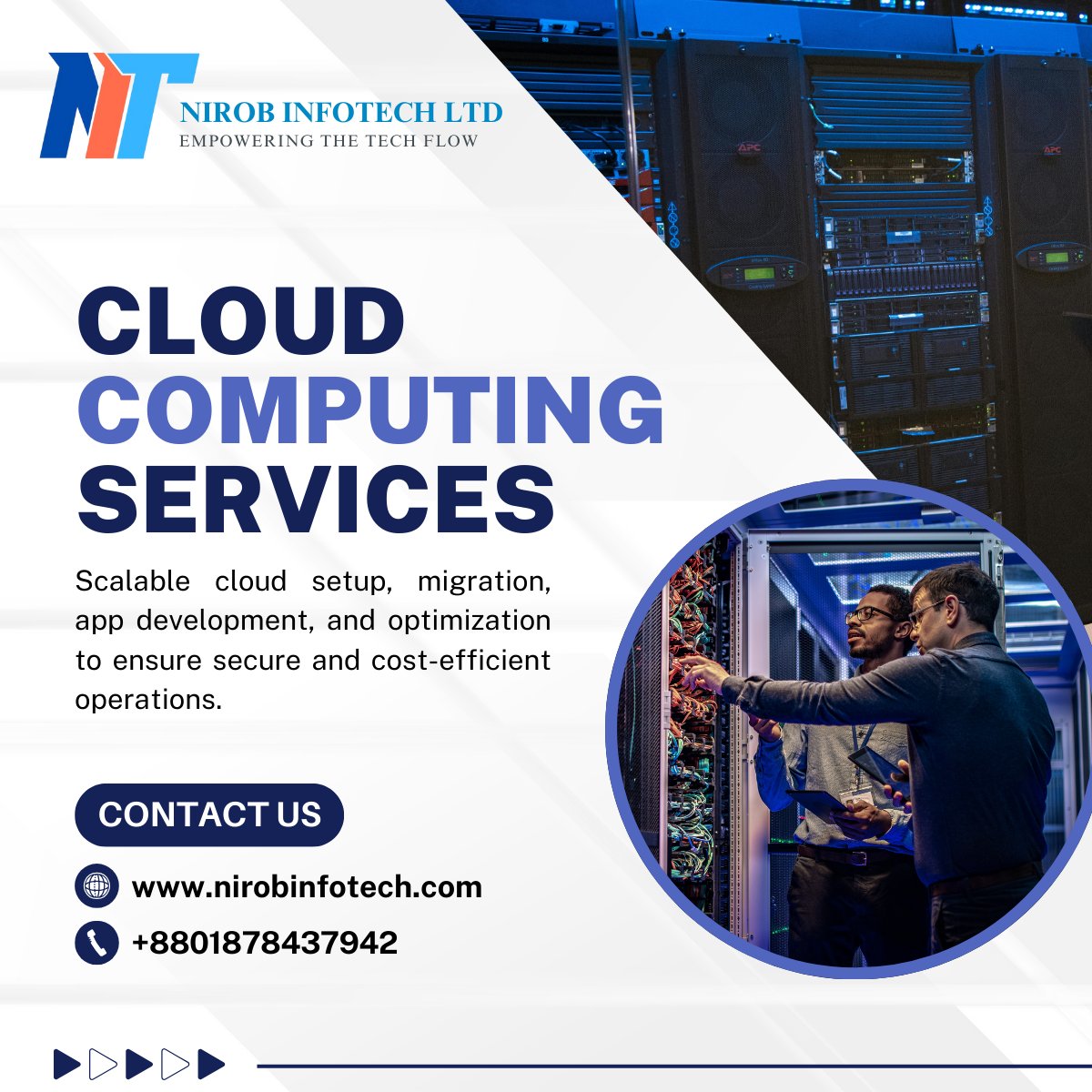 Nirob_InfoTech's tweet image. Unlock secure and cost-efficient operations with expert Cloud Computing Services from NIROB INFOTECH LTD. We provide end-to-end solutions

Scalable Cloud Setup

Seamless Migration

Cloud App Development

Performance Optimization
#CloudComputing #CloudMigration #ITInfrastructure