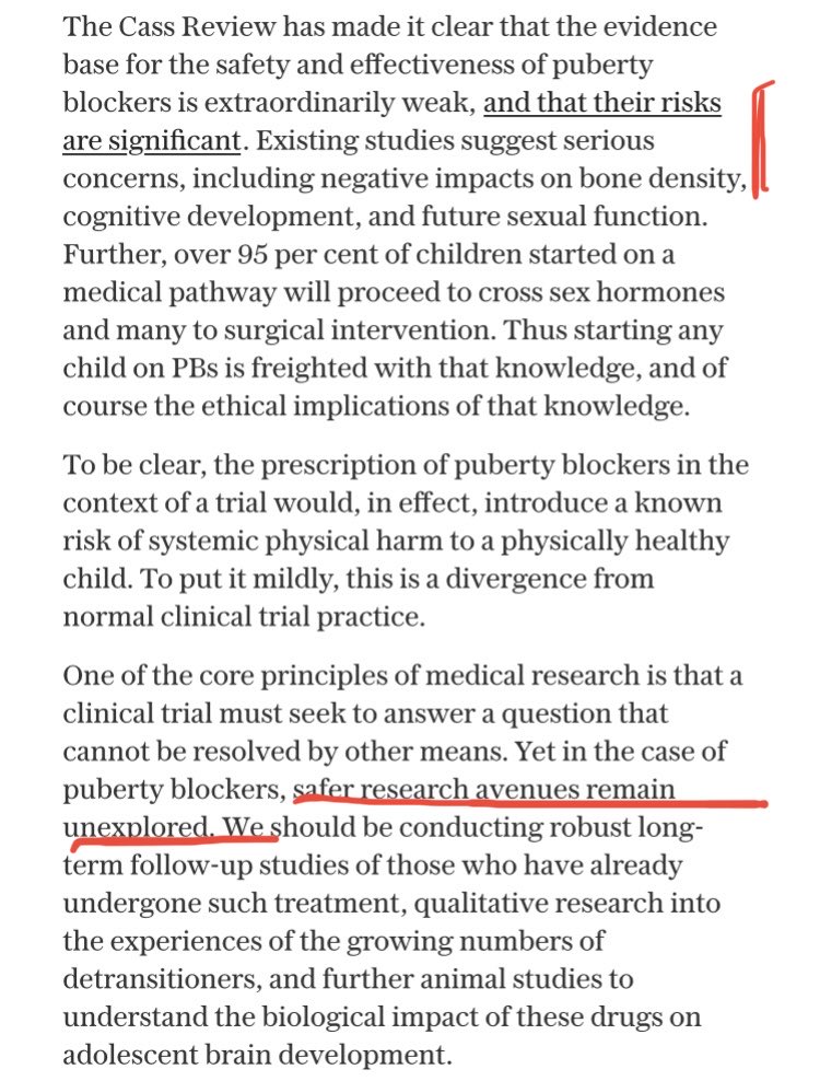TheCountessIE's tweet image. Thanks to SEEN in Journalism for sharing the archive, featuring Dr David Bell. It’s from an article dated 8 months ago and is very relevant given the announcement of a clinical trial involving children and puberty blockers. 

There are already existing studies to show how PBs…