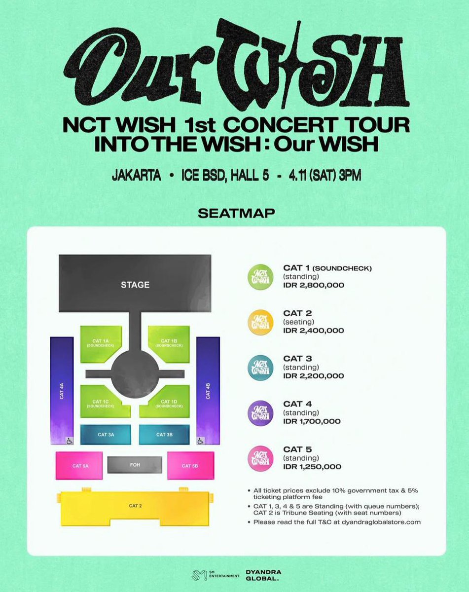 nct_menfess's tweet photo. SEATPLAN Into The Wish nct! After tax dll
CAT1: 3.220.000
CAT2: 2.760.000
CAT3: 2.530.000
CAT4: 1.955.000
CAT5: 1.437.500

Ngincar seat apa guys?? https://t.co/DSnDfbsVm3