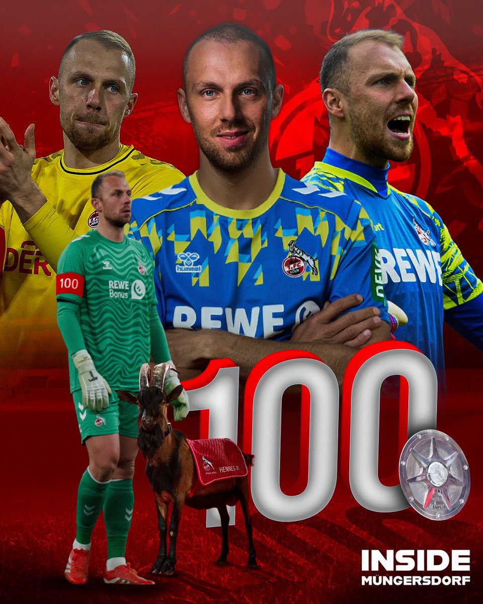 🔴⚪ 100 Bundesliga-Spiele!
Marvin Schwäbe erreicht heute einen besonderen Meilenstein. Unser Kapitän steht seit Jahren als sicherer Rückhalt und zählt zu den konstantesten Keepern der Liga.

Auf viele weitere Einsätze mit dem Geißbock auf der Brust, Capitano! 🧤🐐

#fckoeln