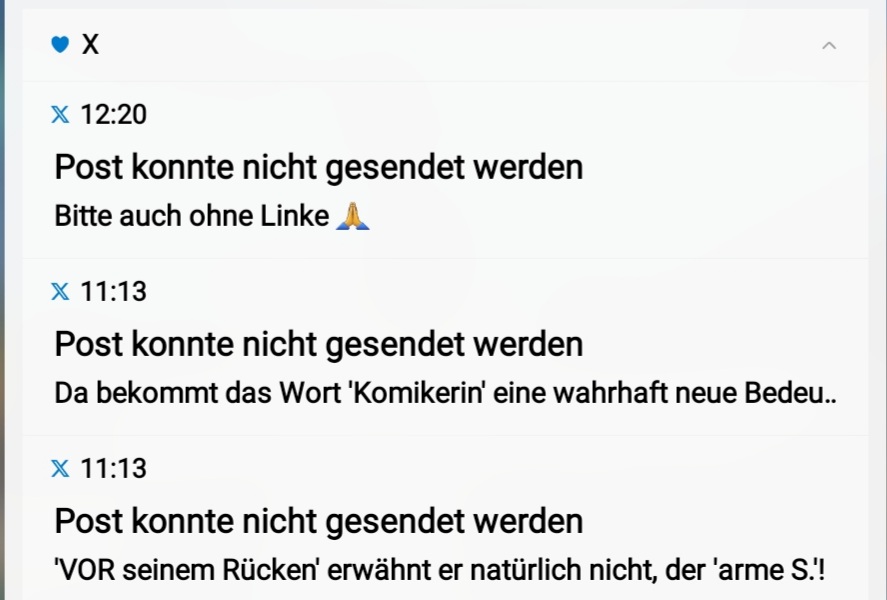Ist Euch das heute auch schon mehrfach unter gekommen?
