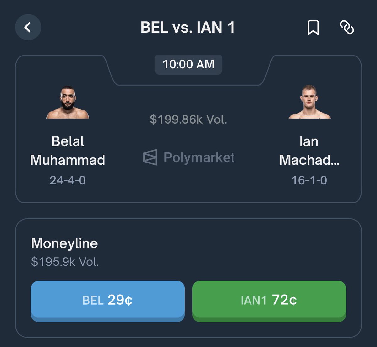 piovincenzo_'s tweet image. I like Ian Garry in this one at 72 cents

Good value for a heavy favorite

The main event on this card is too lopsided

Garry has beat everyone except the boogeyman of the division (Shavkat)

Belal is probably washed (unfortunately)