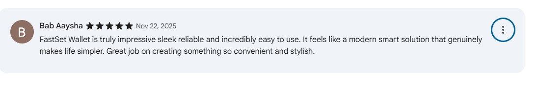 AayshaBab's tweet image. @Pi_Squared_Pi2   Loving the FastSet Wallet the swipe feature feels super smooth transfers are lightning fast and the overall experience is just too seamless. Really impressed.

#Fastsetwallet #Fastset #Aayshabab