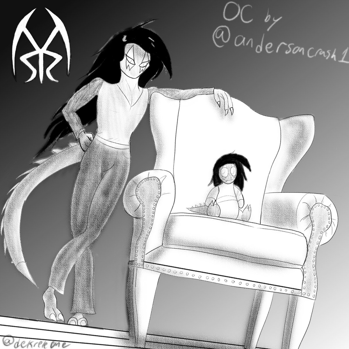 DeKreteOne's tweet image. Second of the OC sketches! Thank you for letting me draw your OC (and happy belated birthday), awesome oomf @andersoncrash1!