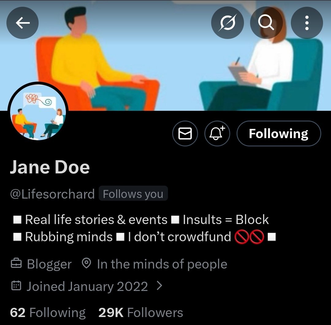 jon_d_doe's tweet image. Dear All,

Let me introduce you to my &quot;wife&apos;s page&quot;.

@Lifesorchard.

She will show, &amp;amp; teach you all the feminine sides of women.

And the interesting ways of men.

Please follow her.

Her page would be verified, soon.

And the name would also be updated, later.

Thank you 🙏.