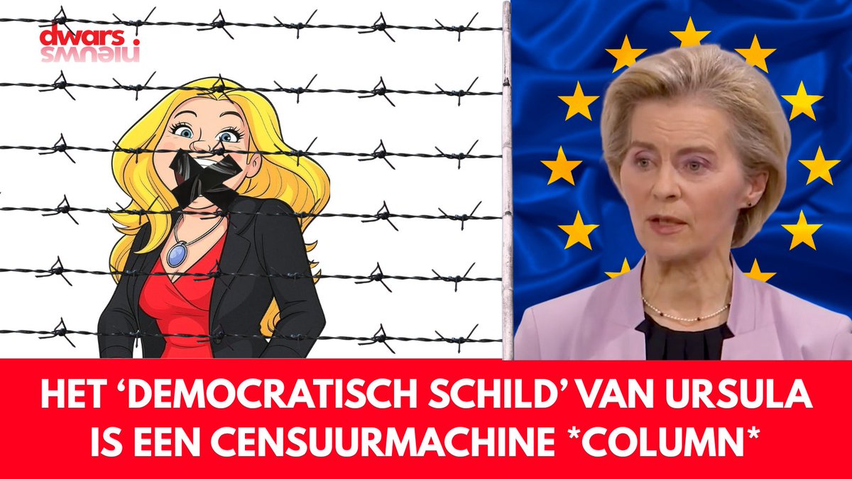 Er komt een Europees ministerie van Waarheid, een censuurmachine die -bovenop het lobbyschandaal van Frans Timmermans- nog eens miljarden gaat rondpompen naar NGO’s, ‘journalisten’ en factcheckers die het door de EU voorgeschreven narratief verspreiden.

dwarsnieuws.nl/het-democratis…