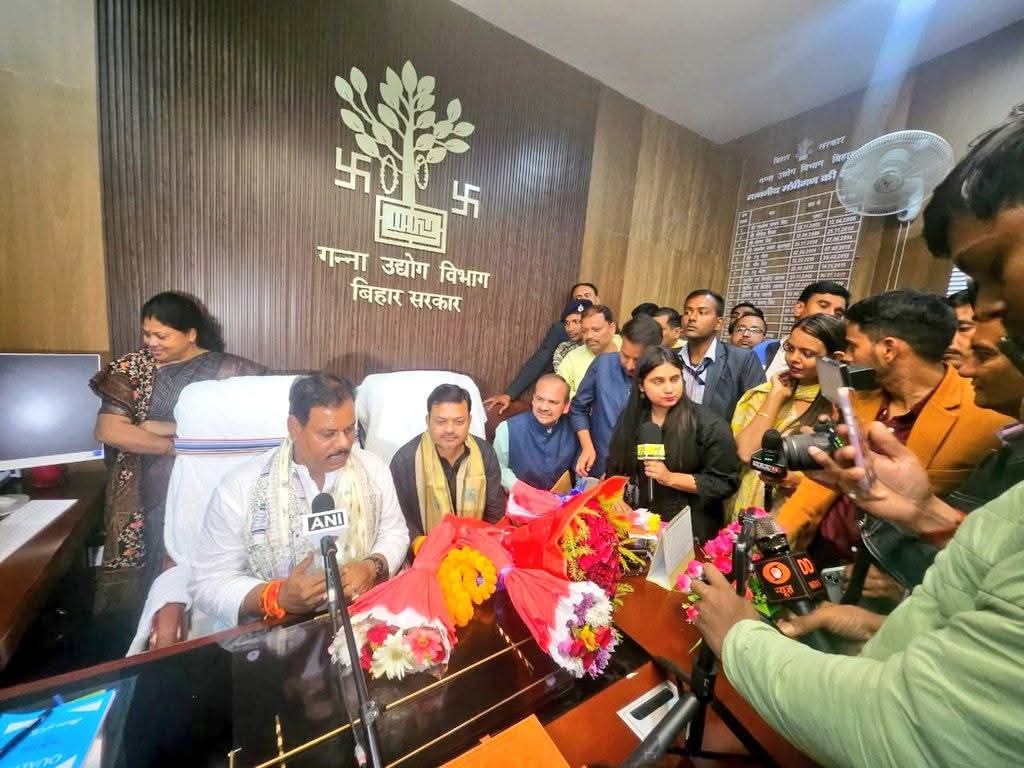 ivkashyap_LJP's tweet image. बिहार सरकार में नव मनोनीत मंत्री आदरणीय श्री संजय पासवान जी ने बिहार सरकार में गन्ना उद्योग विभाग के मंत्री के रूप में आज पदभार ग्रहण किया। @sanjaypaswan195