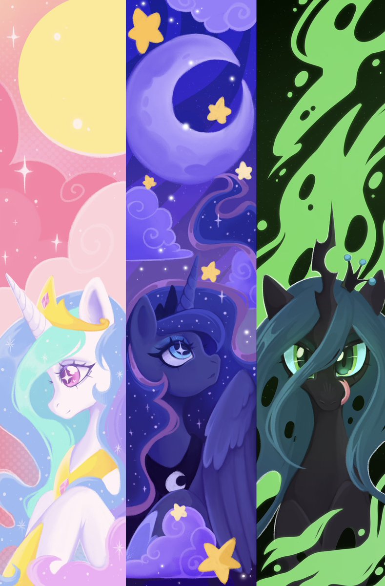 Faelitha_'s tweet image. Slay girls #celestia #luna #chrysalis #mlp #mylittlepony #mlpart #myliteponyart #procreate #pony #ponyartist