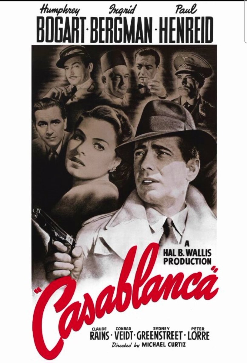 "Of all the gin joints in all the towns in all the world, she walks into mine."

Just perfect.

Casablanca (1942)