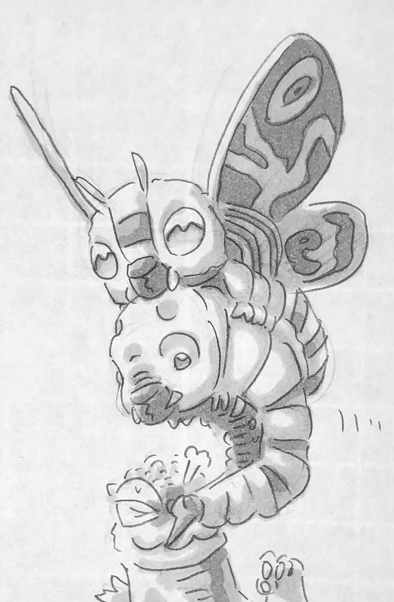 beni_beni136's tweet image. モスラは成虫と幼虫、どっちが可愛いと思いますか？

私はどっちも可愛いと思います