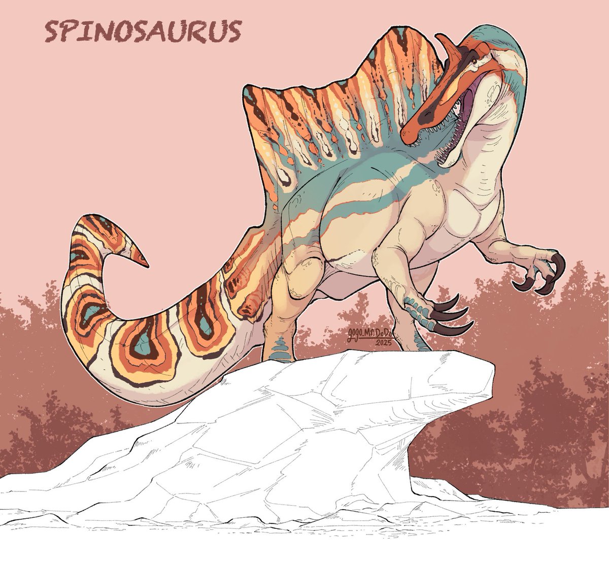 GogoMrdodo's tweet image. DINOVEMBER 2025 - DAY 22: SPINOSAURUS
(The Pharaoh, himself! Colors based on this guy: youtube.com/@dino_guy128?s…)
