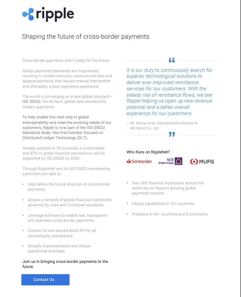 RuleXRP's tweet image. Ripple is now part of the ISO 20022 Standards Body - the first member focused on Distributed Ledger Technology (DLT)