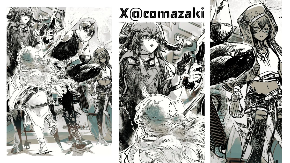 パラスとフリントがおもいのほか、かわいく描けた気がする #ArknightsFanArt