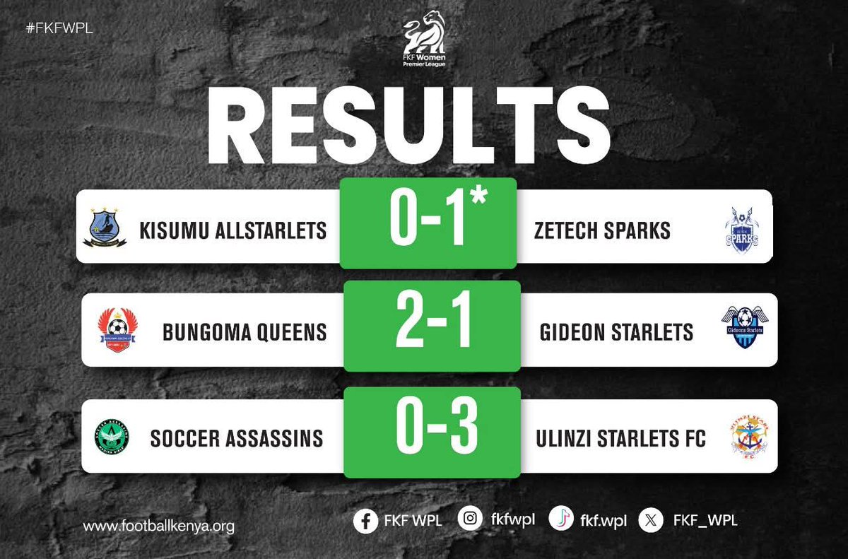 ke_score's tweet image. #FKFWPL Saturday Results:

#ScoreCrunches