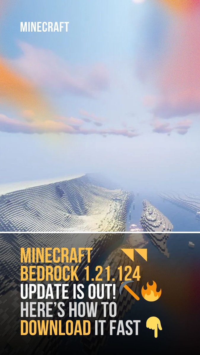 PopCentralUSA's tweet image. Minecraft Bedrock 1.21.124 update is out! ⛏️🔥
Here’s how to download it fast 👇
#Minecraft #BedrockEdition