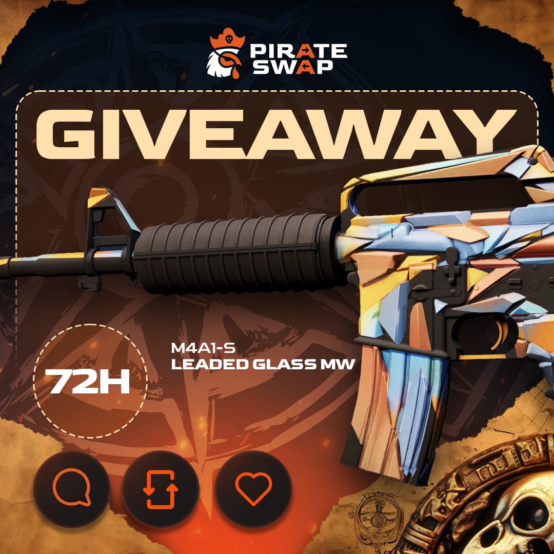 💰GIVEAWAY ALERT💰

To enter: 
✅LIKE 3 LAST POSTS
✅Repost
✅Follow us <a href="/pirateswapcom/">pirateswap_official</a> 

🍀Good Luck!
⏰Ends in 72 HOURS!

#CS2 #CS2Giveaway #csgo #giveaways