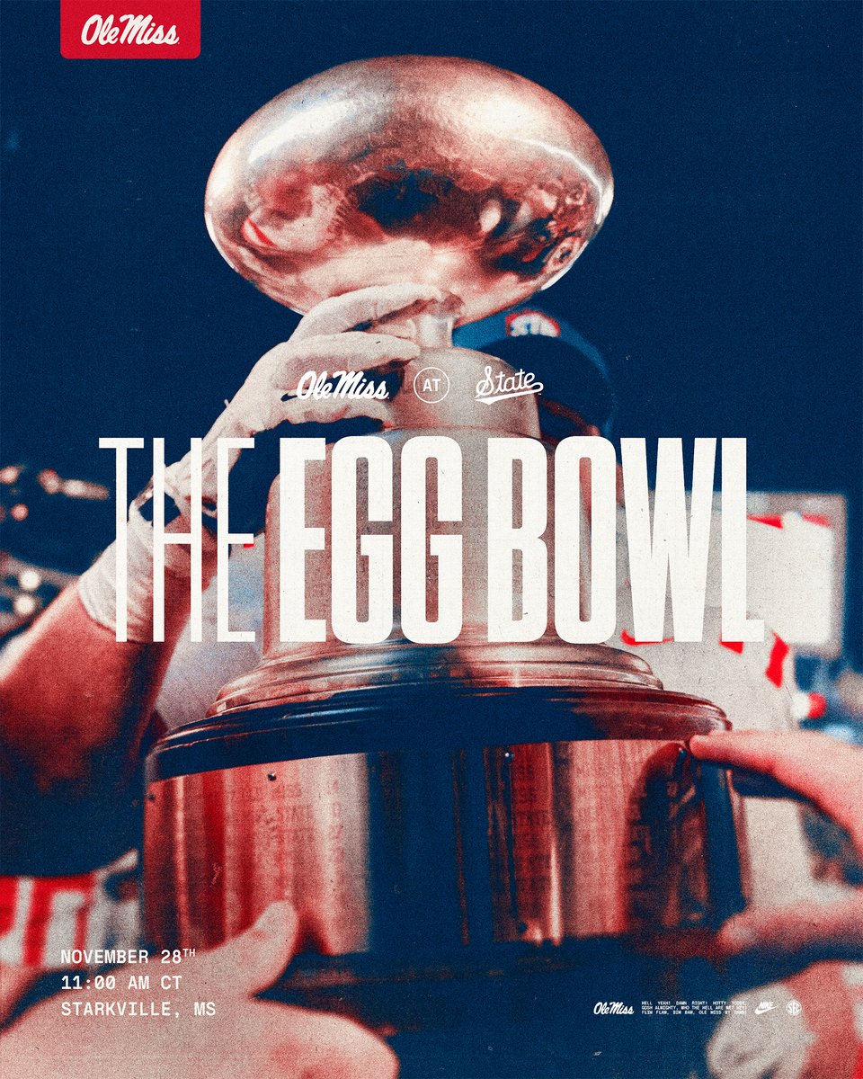 1-0 is all that matters.

Help the Rebs lock in win No. 11. Grab your tickets NOW‼️

Wear powder. Bring the noise. See you in Starkville.

🎟️: rebs.us/4oLcZol

#HottyToddy