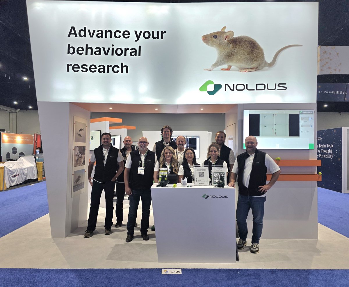 NoldusIT's tweet image. Thanks to everyone who stopped by the Noldus booth at #SfN2025!  We loved hearing about your research and hope you all made it home safely.

Missed us? Learn more at Noldus.com.

See you next year in Washington, D.C.!

#Neuroscience #BehavioralResearch #Noldus