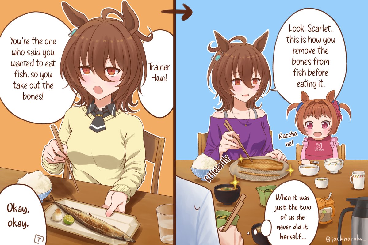 Player1_Please's tweet image. A TachMoru married-couple story for “Good married couple”?
Eng ver✨