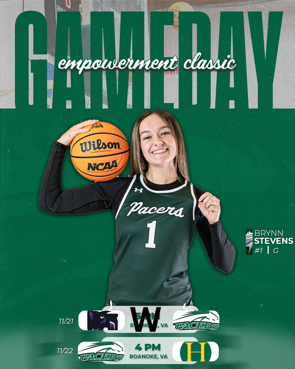ITS GAMEDAY!!

Your Pacers are set to play Game 2 of the Empowerment Classic hosted by Hollins University. 

🆚: Hollins University
⏰: 4pm
📍: Hollins University 
📺: FLO COLLEGE (Old Dominion Athletic Conference Stream)

#EffortOverExcuses 💚🐎