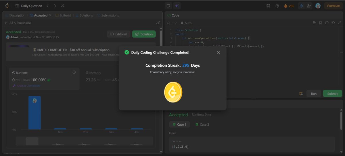 mystic_decoder's tweet image. Day 146                   

- Leetcode potd       
- NLP exam prep      

Do connect and join the grind! 🔥 

#nDaysOfCode #MERNStack #DSA #BuildInPublic #CodingJourney