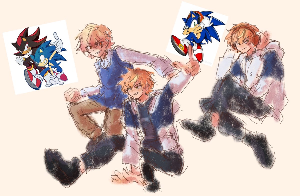 Sonic poses practice with 🥞🌟