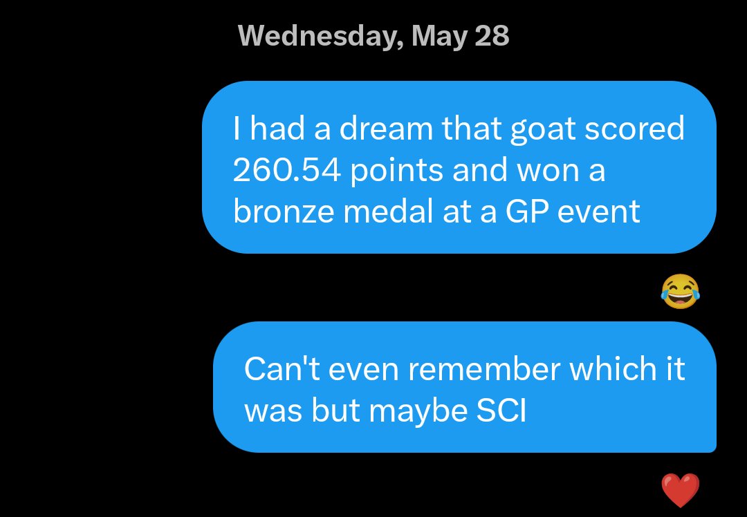QuadAxel3Toe's tweet image. I think it&apos;s ok to share this delulu anecdote today. I dreamt of Stephen winning bronze back in May. Though with a higher score. I call him goat because his nickname is mountain goat.