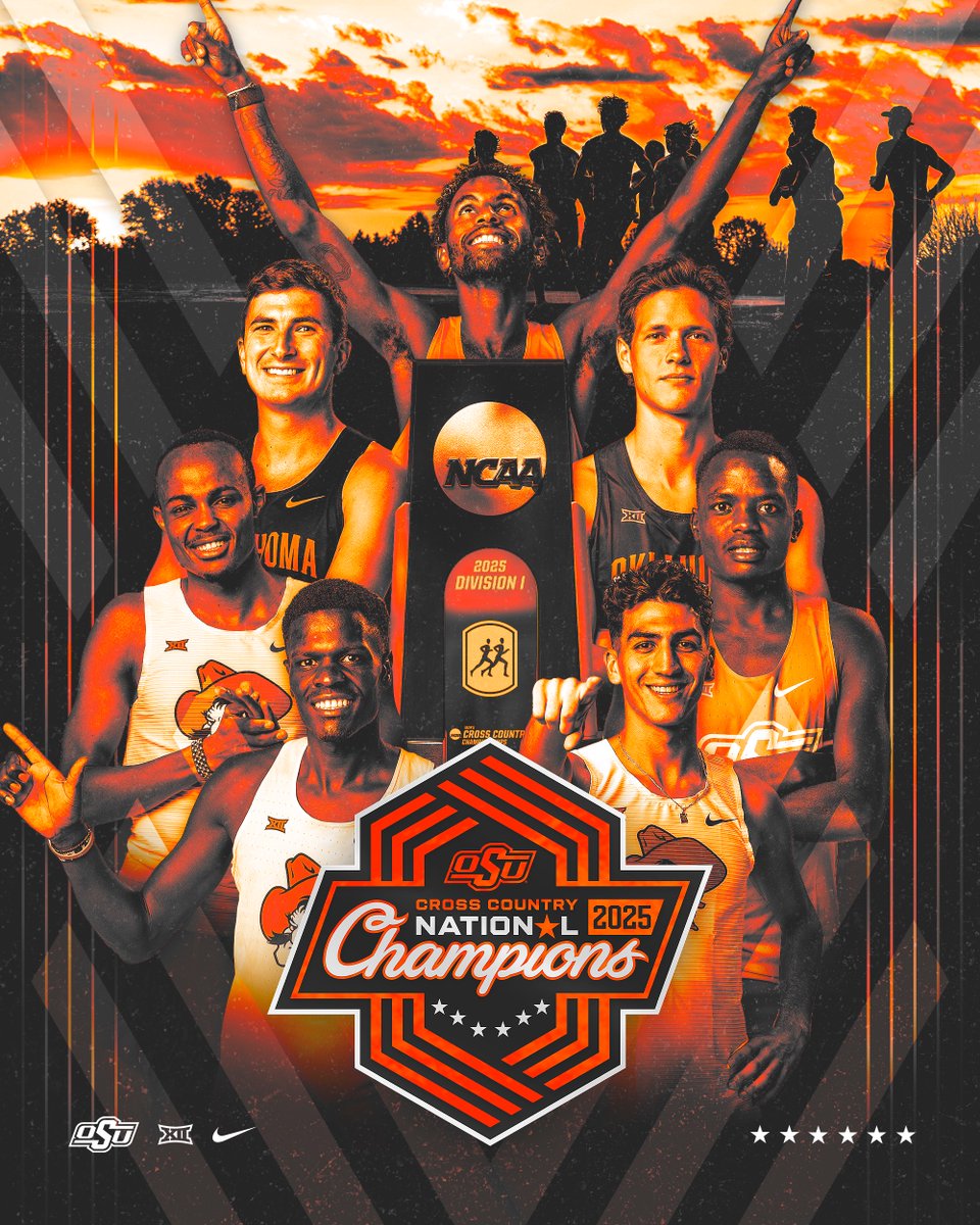 run4okstate's tweet image. NUMBER 55 IS COMING HOME TO STILLWATER 🏆

THE OKLAHOMA STATE COWBOYS ARE YOUR 2025 NCAA CROSS COUNTRY CHAMPIONS!