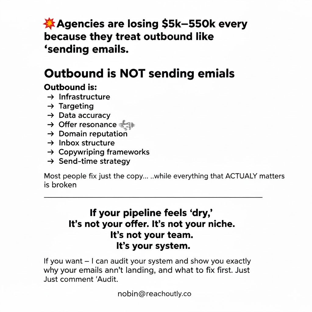 NobinCold's tweet image. Cold email isn’t dying. Bad operators are.  

#coldemail #coldemailmarketing #coldemailcampaign #emailmarketing #emailcampaign #coldoutreach #googleworkspace #microsoft #microsoft365 #instantly #smartlead