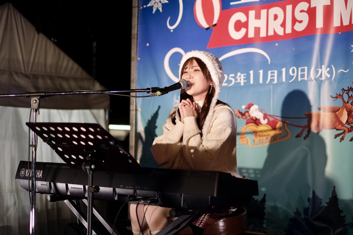 ♦専用♦No.26☆賑やかクリスマス☆ポインセチア飾りとサンタラピちゃんset♦ 25.11.22 #珠希美いな 上野シタマチ.クリスマス2025 上野恩賜公園不忍