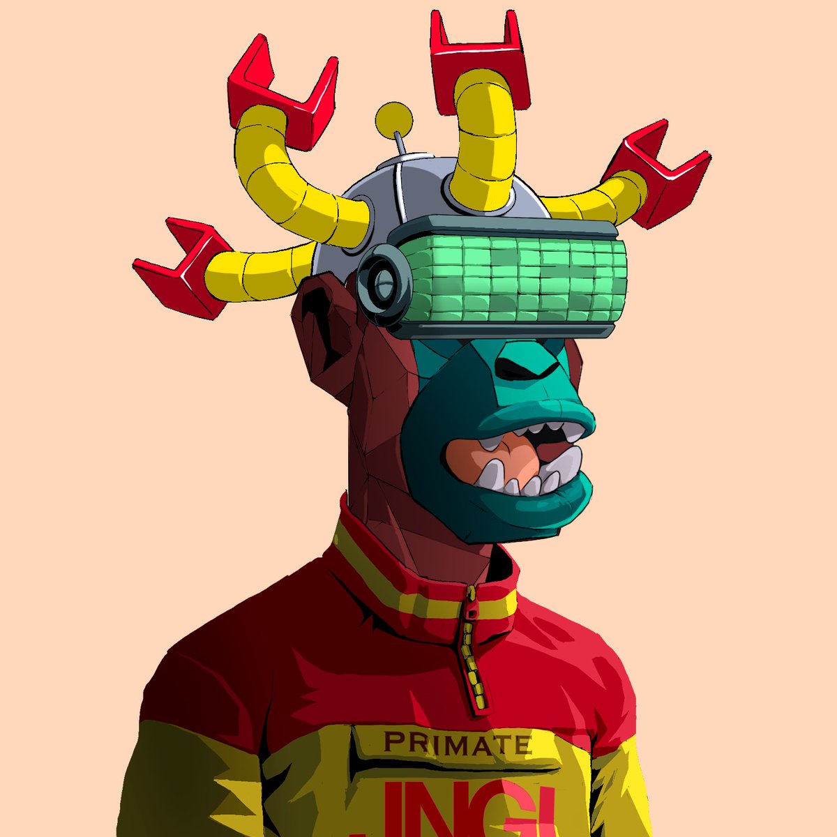 Say hello to the first ever GGSG Grabber Head at <a href="/Primatesnft/">Primates🌿</a> …

With a sprinkle of love from <a href="/527hats/">527 🧢</a> my Primate has become the ultimate tribute to <a href="/GalacticGeckoSG/">🟩Galactic Gecko Space Garage 🦎 🛸 🪐</a> OG vibes 🦎🦧🚀🚀🚀🚀🚀🚀🚀🚀🚀🚀🚀