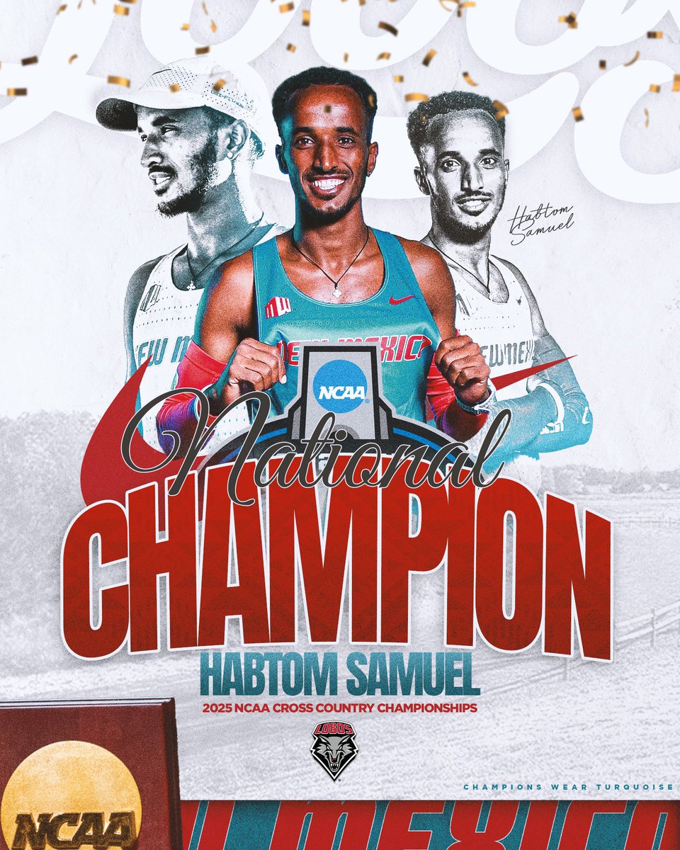 Every hardship, every sacrifice, every near brush with immortality. They've all paid off.

Habtom Samuel is an NCAA Cross Country 𝗖𝗵𝗮𝗺𝗽𝗶𝗼𝗻.