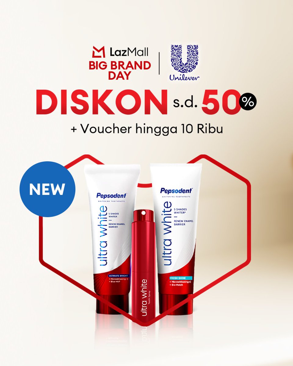 Gigi bersinar, senyum makin cerah! Salah satu caranya dengan sikat gigi pake odol dari Pepsodent 😋👉 lzd.co/3Kg2Xwy