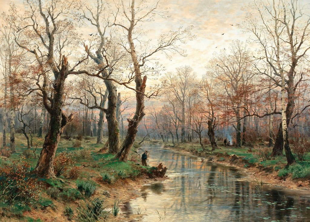 arealmofwonder's tweet photo. “You are constantly invited to be what you are.”
       ~ Ralph Waldo Emerson

At Dusk in November (1891) 
         🎨 Hugo Darnaut https://t.co/VjINHIWD4E