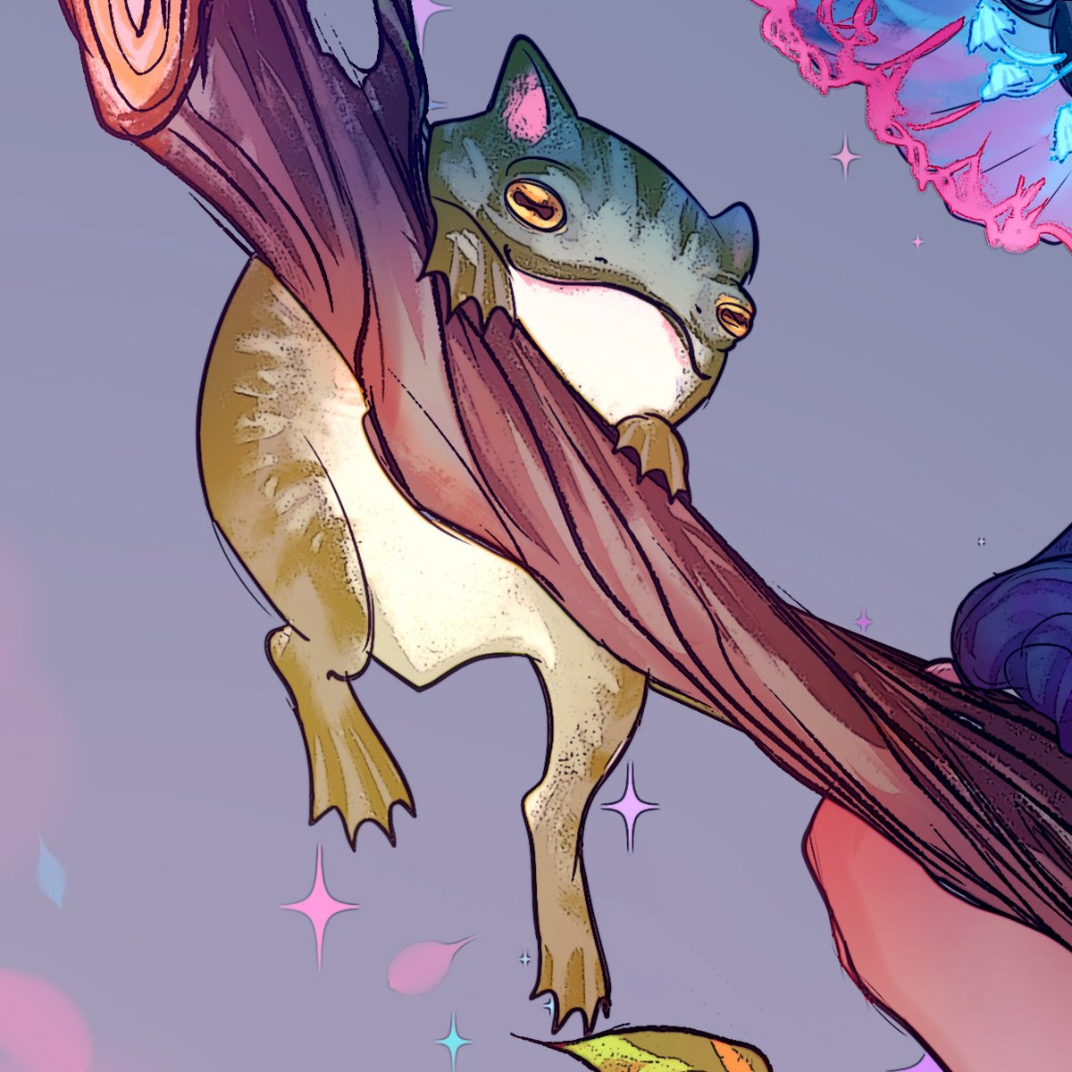 Yuumei_Art's tweet photo. And then my imagination ran off and now I want to paint a broom sellers with a shop full of crazy brooms made out of unusually materials. Birch tree broom, mushroom broom, mossy broom, etc

What should I call this lil guy? Froat? Caog? Frat? Fat??? 😂 https://t.co/GPgD1Ot6FX