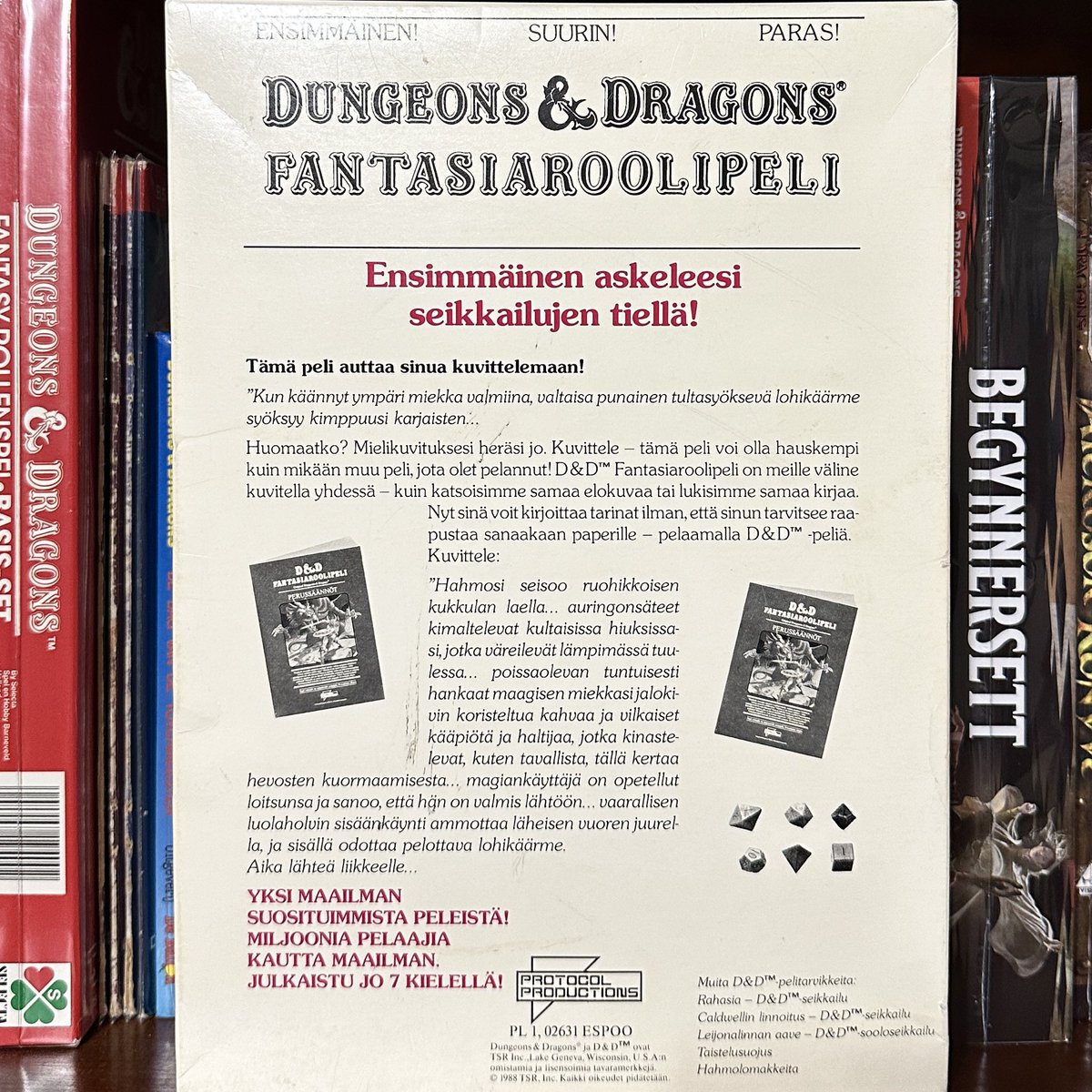dnd__daily's tweet image. Perussäännöt (Finnish Set 1: Basic Rules) (1988) #DnD #BECMI #TTRPG
